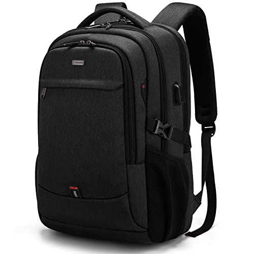 17 Inch Laptop Backpack for Travel Water Resistant College Backpack for Men Women Laptop Bag with USB Charging Port Black