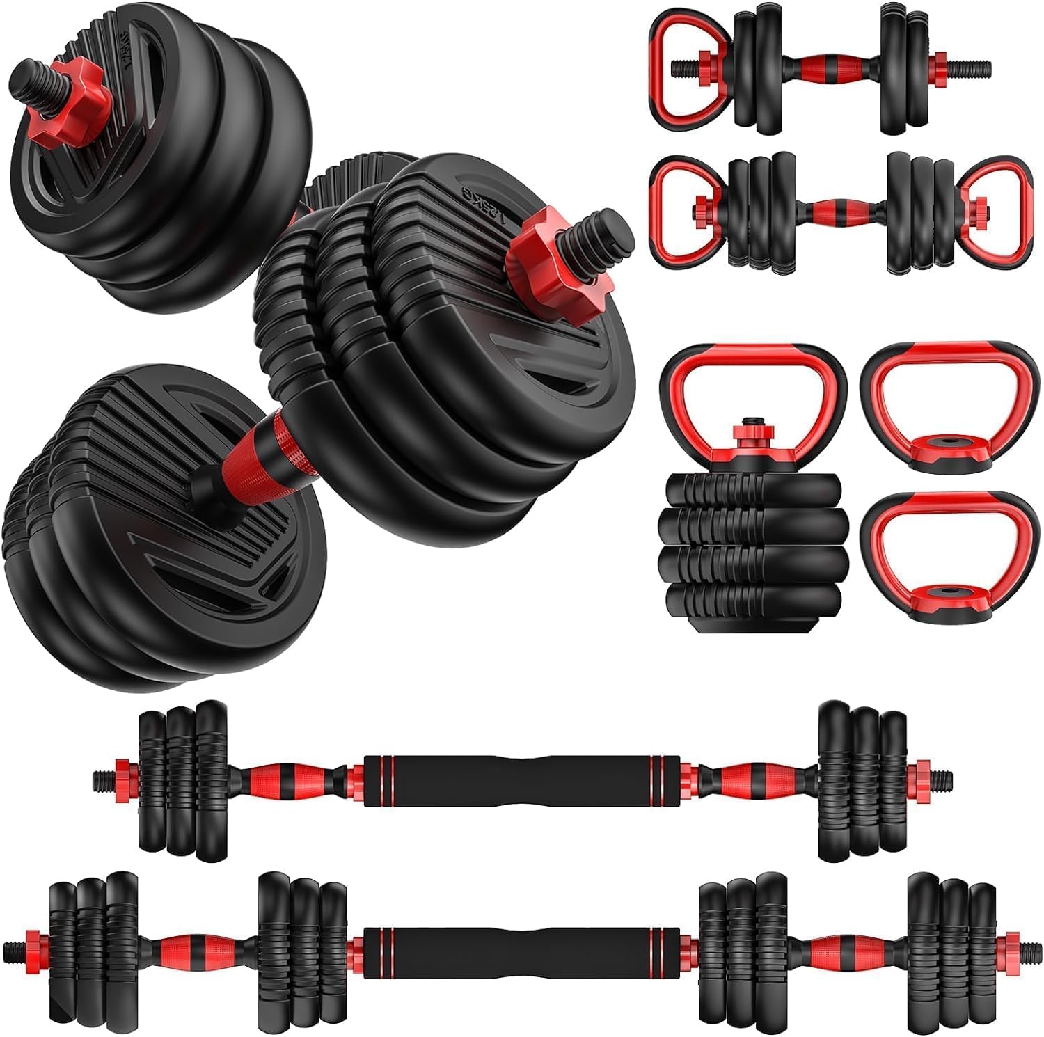 UNNMIIY Haltères Réglables pour Musculation AD55LBS