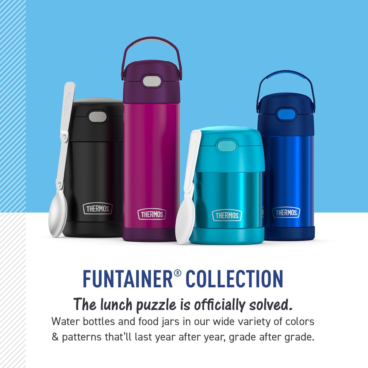 12 oz Kids Vacuum Insulated Stainless Steel Water Bottle with Straw Push-Button Lid BPA-Free