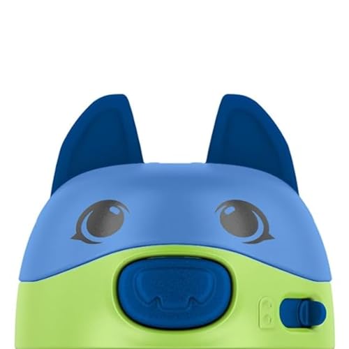 12 oz Vacuum Insulated Stainless Steel Kids Water Bottle with Straw Leakproof Locking Lid Carry Handle Animal Design