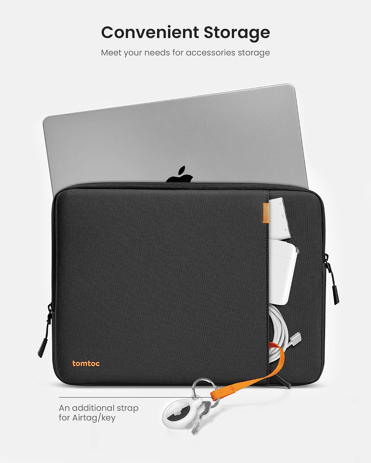 14-Inch Laptop Sleeve 360 Protective Case Water-Resistant for MacBook Pro Surface Laptop Dell XPS Black