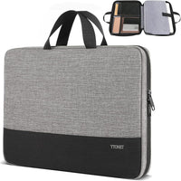 15-15.6 Inch Laptop Sleeve Case Water-Resistant Nylon with Accessory Pocket Grey