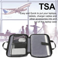 15-15.6 Inch Laptop Sleeve Case Water-Resistant Nylon with Accessory Pocket Grey
