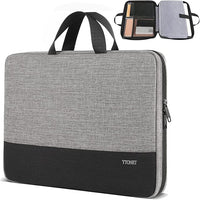 15-15.6 Inch Laptop Sleeve Case Water-Resistant Nylon with Accessory Pocket Grey