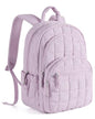 15.6 Inch Laptop Backpack for Women Quilted Water-Resistant Travel Bag with Trolley Sleeve Camel