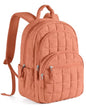 15.6 Inch Laptop Backpack for Women Quilted Water-Resistant Travel Bag with Trolley Sleeve Camel