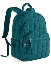 15.6 Inch Laptop Backpack for Women Quilted Water-Resistant Travel Bag with Trolley Sleeve Camel