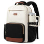 15.6 Inch Laptop Backpack for Women Water-Resistant Travel Bag with Trolley Sleeve Leopard Print