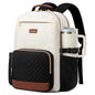 15.6 Inch Laptop Backpack for Women Water-Resistant Travel Bag with Trolley Sleeve Leopard Print