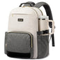 15.6 Inch Laptop Backpack for Women Water-Resistant Travel Bag with Trolley Sleeve Leopard Print
