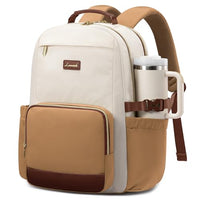 15.6 Inch Laptop Backpack for Women Water-Resistant Travel Bag with Trolley Sleeve Leopard Print