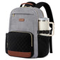 15.6 Inch Laptop Backpack for Women Water-Resistant Travel Bag with Trolley Sleeve Leopard Print