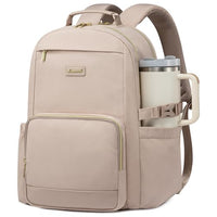 15.6 Inch Laptop Backpack for Women Water-Resistant Travel Bag with Trolley Sleeve Leopard Print