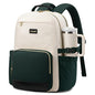 15.6 Inch Laptop Backpack for Women Water-Resistant Travel Bag with Trolley Sleeve Leopard Print