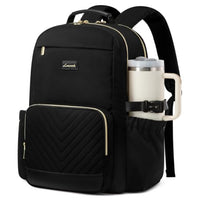 15.6 Inch Laptop Backpack for Women Water-Resistant Travel Bag with Trolley Sleeve Leopard Print
