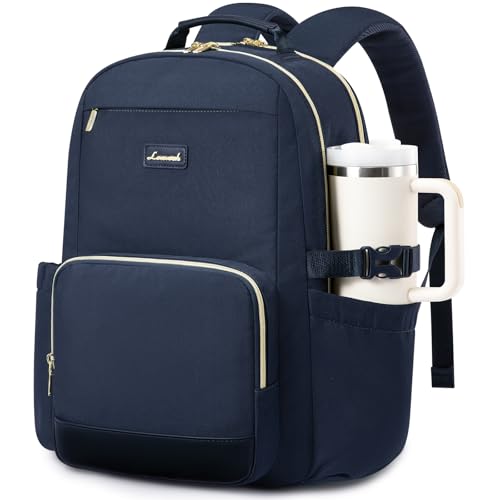 15.6 Inch Laptop Backpack for Women Water-Resistant Travel Bag with Trolley Sleeve Leopard Print