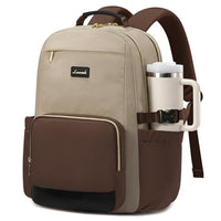 15.6 Inch Laptop Backpack for Women Water-Resistant Travel Bag with Trolley Sleeve Leopard Print