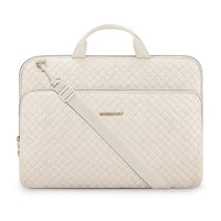15.6 Inch Laptop Sleeve Case with Handle and Shoulder Strap Water-Resistant Polyester for MacBook HP Dell Pink