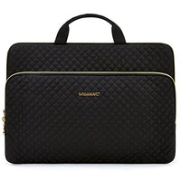 15.6 Inch Laptop Sleeve Case with Handle and Shoulder Strap Water-Resistant Polyester for MacBook HP Dell Pink