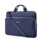 15.6 Inch Laptop Sleeve Case with Handle and Shoulder Strap Water-Resistant Polyester for MacBook HP Dell Pink