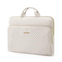 15.6 Inch Laptop Sleeve Case with Handle and Shoulder Strap Water-Resistant Polyester for MacBook HP Dell Pink