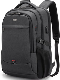 17 Inch Laptop Backpack for Travel Water Resistant College Backpack for Men Women Laptop Bag with USB Charging Port Black