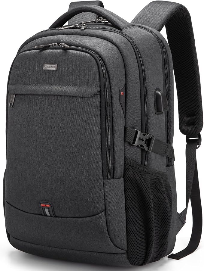 17 Inch Laptop Backpack for Travel Water Resistant College Backpack for Men Women Laptop Bag with USB Charging Port Black