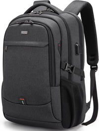 17 Inch Laptop Backpack for Travel Water Resistant College Backpack for Men Women Laptop Bag with USB Charging Port Black