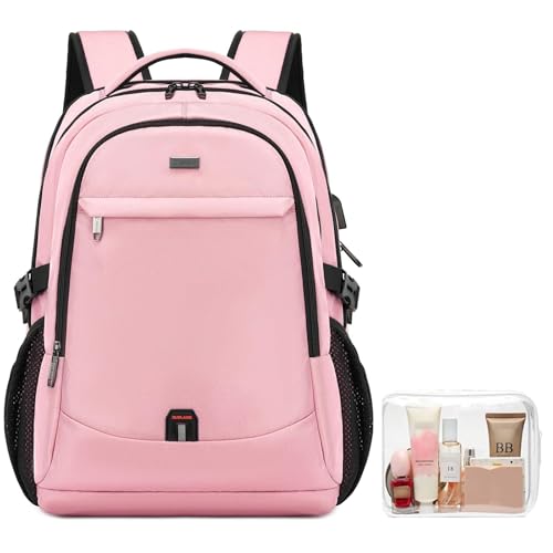 17 Inch Laptop Backpack for Travel Water Resistant College Backpack for Men Women Laptop Bag with USB Charging Port Black
