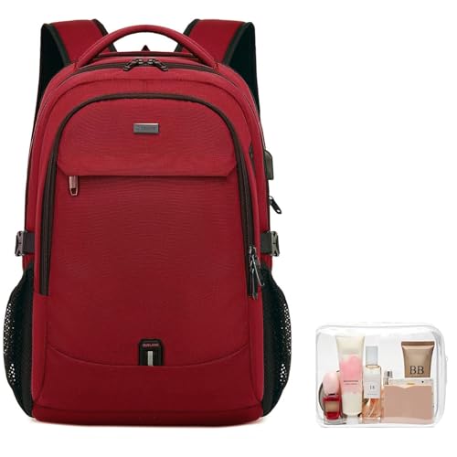 17 Inch Laptop Backpack for Travel Water Resistant College Backpack for Men Women Laptop Bag with USB Charging Port Black