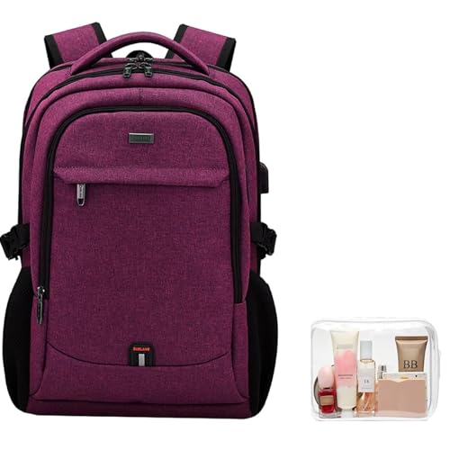 17 Inch Laptop Backpack for Travel Water Resistant College Backpack for Men Women Laptop Bag with USB Charging Port Black