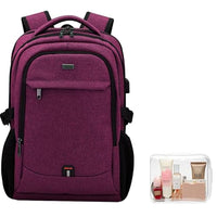 17 Inch Laptop Backpack for Travel Water Resistant College Backpack for Men Women Laptop Bag with USB Charging Port Black