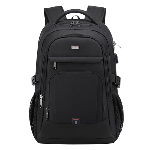 17 Inch Laptop Backpack for Travel Water Resistant College Backpack for Men Women Laptop Bag with USB Charging Port Black
