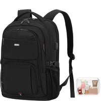 17 Inch Laptop Backpack for Travel Water Resistant College Backpack for Men Women Laptop Bag with USB Charging Port Black