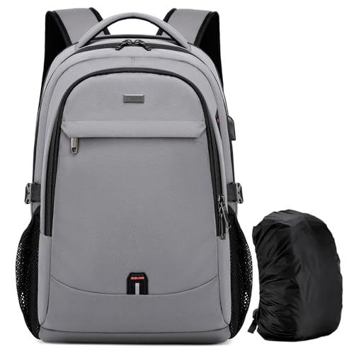 17 Inch Laptop Backpack for Travel Water Resistant College Backpack for Men Women Laptop Bag with USB Charging Port Black