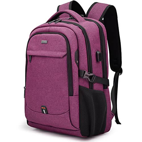 17 Inch Laptop Backpack for Travel Water Resistant College Backpack for Men Women Laptop Bag with USB Charging Port Black