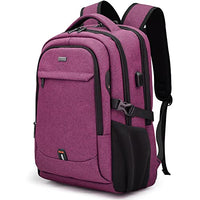 17 Inch Laptop Backpack for Travel Water Resistant College Backpack for Men Women Laptop Bag with USB Charging Port Black