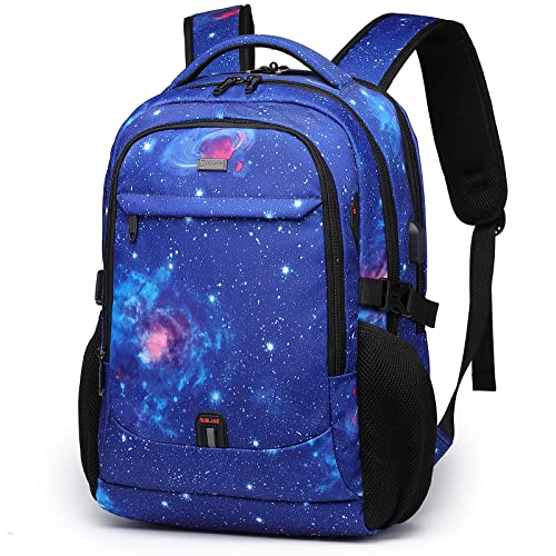 17 Inch Laptop Backpack for Travel Water Resistant College Backpack for Men Women Laptop Bag with USB Charging Port Black