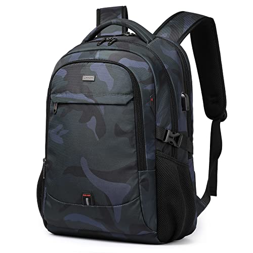 17 Inch Laptop Backpack for Travel Water Resistant College Backpack for Men Women Laptop Bag with USB Charging Port Black