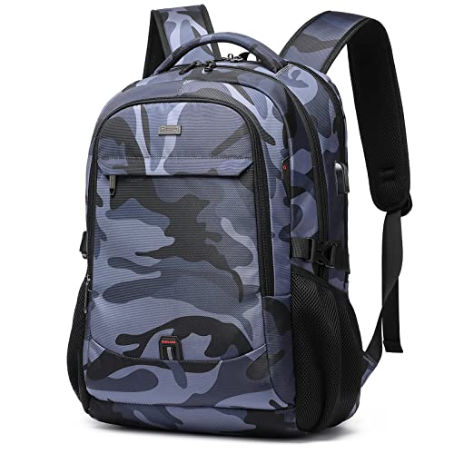 17 Inch Laptop Backpack for Travel Water Resistant College Backpack for Men Women Laptop Bag with USB Charging Port Black