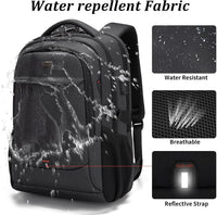 17 Inch Laptop Backpack for Travel Water Resistant College Backpack for Men Women Laptop Bag with USB Charging Port Black