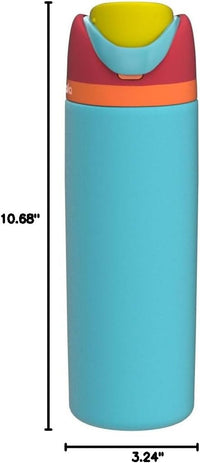 24 oz FreeSip Insulated Stainless Steel Water Bottle with Straw BPA-Free Summer Sweetness