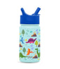 Kids Insulated Water Bottle with Straw Sippy Lid 14 oz Stainless Steel Toddler Cup Spill Proof Leakproof Vacuum Insulated