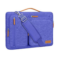 360 Protective Laptop Shoulder Bag 15-16 Inch Computer Messenger Bag with 4 Zipper Pockets Black