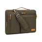 360 Protective Laptop Shoulder Bag 15-16 Inch Computer Messenger Bag with 4 Zipper Pockets Black