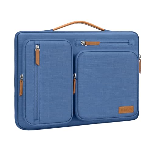 360 Protective Laptop Sleeve 16 Inch Side Open Carrying Case with 4 Zipper Pockets Black