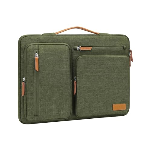 360 Protective Laptop Sleeve 16 Inch Side Open Carrying Case with 4 Zipper Pockets Black