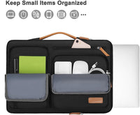 360 Protective Laptop Sleeve 16 Inch Side Open Carrying Case with 4 Zipper Pockets Black