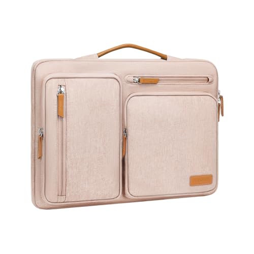 360 Protective Laptop Sleeve 16 Inch Side Open Carrying Case with 4 Zipper Pockets Black