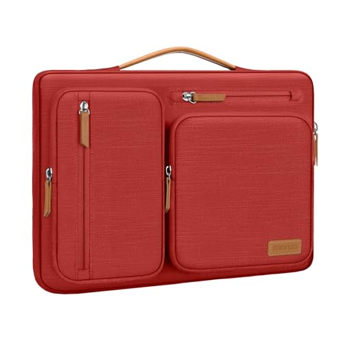 360 Protective Laptop Sleeve 16 Inch Side Open Carrying Case with 4 Zipper Pockets Black